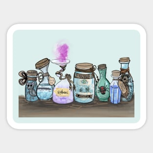 Witch's Magik Potion Shelf Sticker